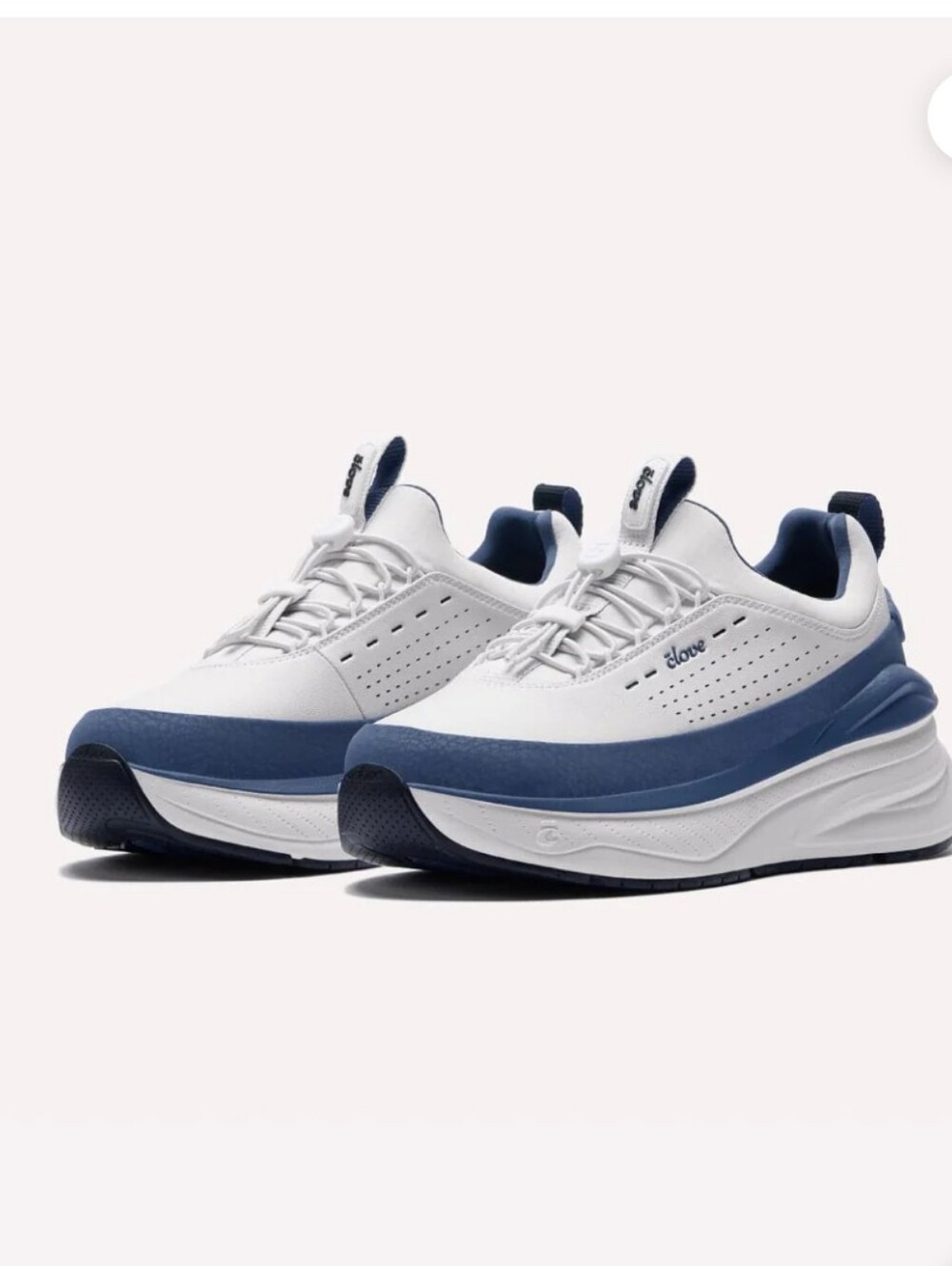 Clove Supercush™ Forte 2 Women's White/Navy Bungee Athletic Shoe Size 7